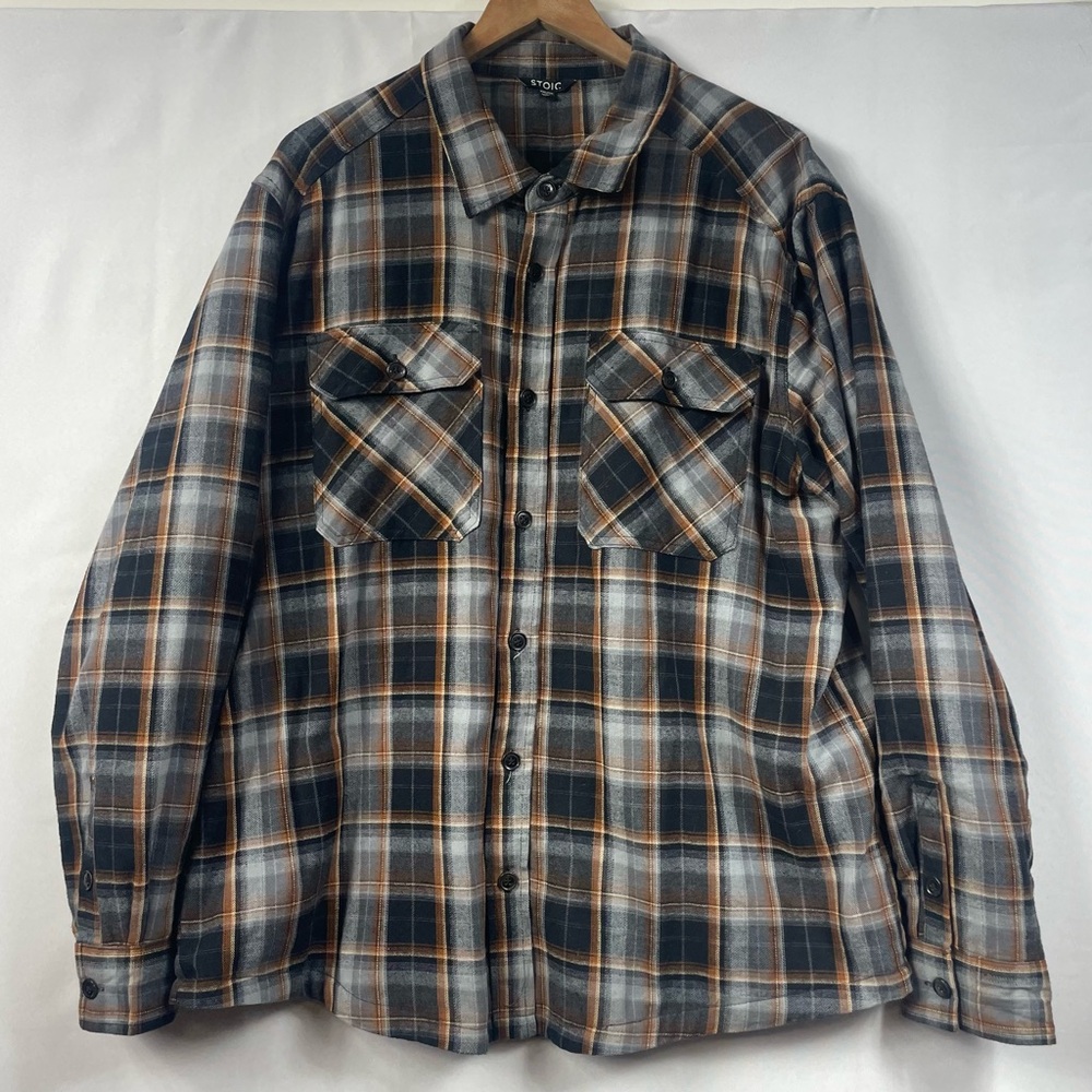 Stoic Plaid Jacket Gray XXL Workwear Outdoor Gorpcore Casual Hiking